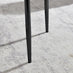 2x Paloma Grey Fabric Dining Chairs Black Legs