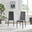 2x Paloma Grey Fabric Dining Chairs Black Legs
