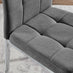 2x Paloma Grey Fabric Dining Chairs Silver Legs