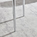 2x Paloma Grey Fabric Dining Chairs Silver Legs