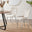 2x Pesaro Cream Velvet Dining Chairs Silver Legs