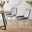 2x Pesaro Grey Velvet Dining Chairs Silver Legs