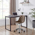 Tessa Brown Velvet Office Chair