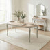 Newport Whitewashed Oval Dining Table 6 Light Grey Millford Chairs