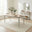 Newport Oval Whitewash & Light Grey Wood 6 Seater Dining Table