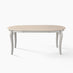 Newport Whitewashed Oval Dining Table 6 Light Grey Millford Chairs