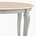 Newport Oval Whitewash & Light Grey Wood 6 Seater Dining Table