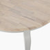 Newport Oval Whitewash & Light Grey Wood 6 Seater Dining Table