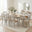 Newport Whitewashed Oval Dining Table 6 Light Grey Millford Chairs
