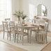 Newport Whitewashed Oval Dining Table 6 Light Grey Millford Chairs