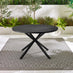 Nanterre Black Metal & Glass 4-6 Seat Round Garden Dining Table