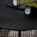 Nanterre & Elba Black Metal & Rattan 4 Seat Round Table Garden Dining Set