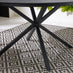 Nanterre Black Metal & Glass 4-6 Seat Round Garden Dining Table