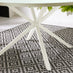 Nanterre Cream Metal & Glass 4-6 Seat Round Garden Dining Table