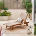 Nata Wood & Rattan Sun Lounger