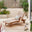 Nata Wood & Rattan Sun Lounger