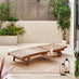 Nata Wood & Rattan Sun Lounger