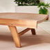 Nata Wood & Rattan Sun Lounger