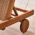 Nata Wood & Rattan Sun Lounger