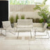 Naxos Cream 4 Seat Garden Sofa & Chairs Set