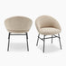 2x Nella Beige Fabric Dining Chairs