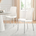 2x Isco White Faux Leather Dining Chairs