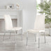 2x Isco White Faux Leather Dining Chairs