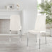 2x Isco White Faux Leather Dining Chairs