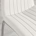 2x Isco White Faux Leather Dining Chairs
