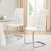 2x Murano White Dining Chairs