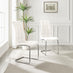 2x Murano White Dining Chairs