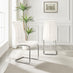 2x Murano White Dining Chairs