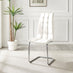 2x Murano White Dining Chairs