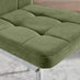 2x Paloma Green Fabric Dining Chairs Silver Legs