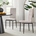 2x Paloma Cream Fabric Dining Chairs Black Legs