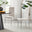 2x Paloma Cream Fabric Dining Chairs Silver Legs