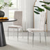 Novara Glass & Chrome Round Dining Table with 4 Cream Paloma Chairs
