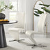 2x Willow White Faux Leather 'Z' Dining Chairs