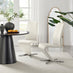 2x Willow White Faux Leather 'Z' Dining Chairs