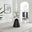 Nina Round White Marble Effect Ceramic 6 Seater Dining Table