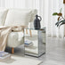 Noor Mirrored Glass Side Table and Bedside Table