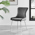 Palma Beige Stone Effect Round Dining Table & 4 Dark Grey Nora Silver Leg Chairs