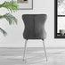 Palma Beige Stone Effect Round Dining Table & 4 Dark Grey Nora Silver Leg Chairs