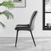 Carson White Marble Effect Dining Table & 4 Dark Grey Nora Black Leg Chairs