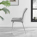 Palma Beige Stone Effect Round Dining Table & 4 Light Grey Nora Silver Leg Chairs