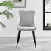Nina White Marble Ceramic Top Round Dining Table & 4 Light Grey Nora Chairs