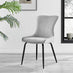 Elina White Marble Effect Round Dining Table & 2 Light Grey Nora Black Leg Chairs