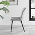 Nina White Marble Ceramic Top Round Dining Table & 4 Light Grey Nora Chairs