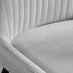 Nina White Marble Ceramic Top Round Dining Table & 4 Light Grey Nora Chairs