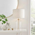 Nora Glass and White Table Lamp